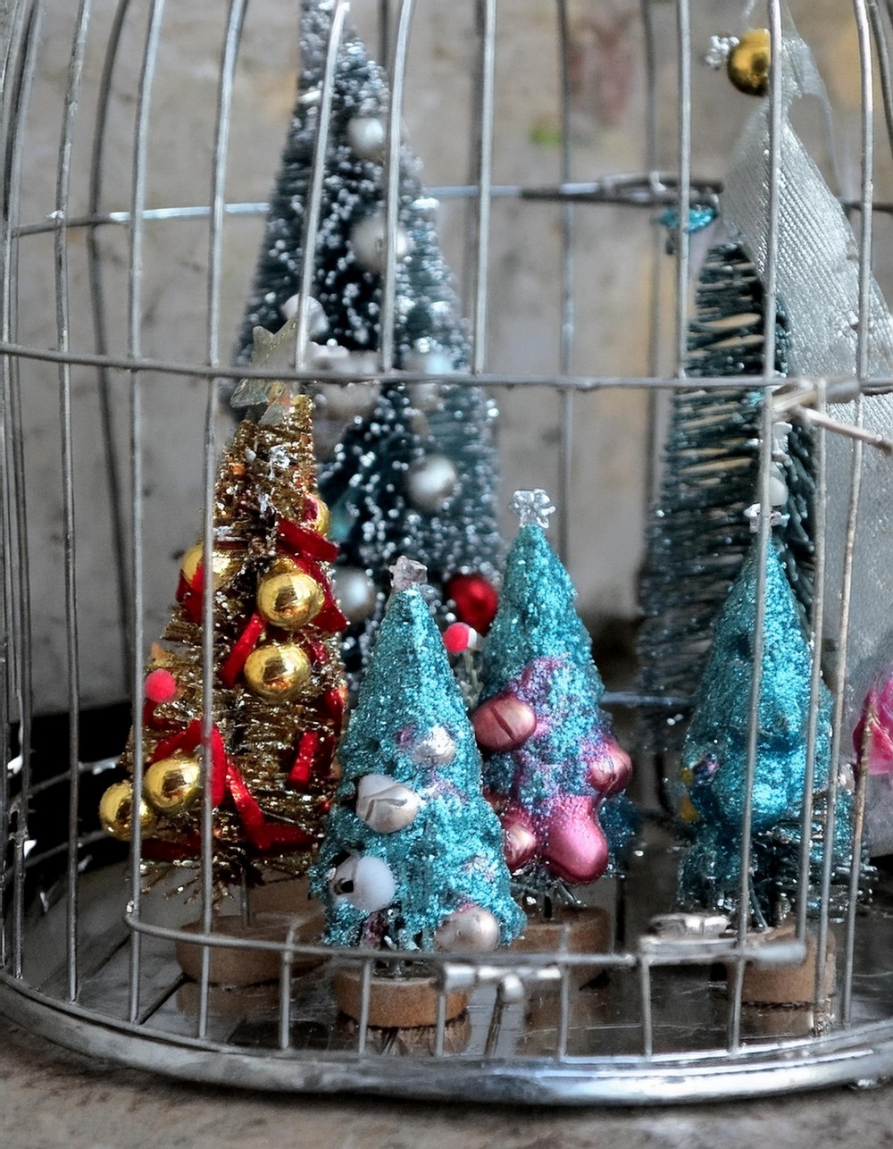 Birdcage Sparkling Mini Tree Terrarium