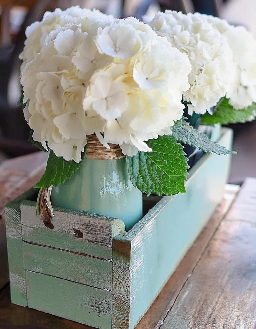 Craft a Reclaimed Wood Centerpiece Using Mason Jars