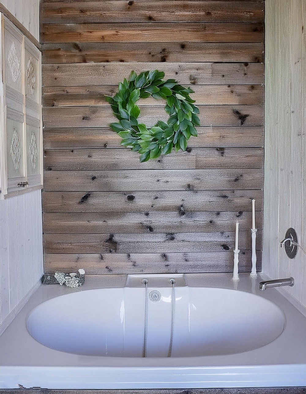 Create a Rustic Accent in Your Bathroom with Natural Wood