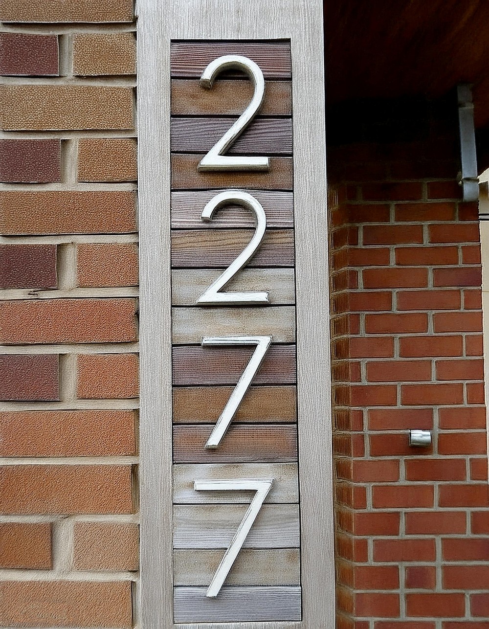 Use Reclaimed Wood as Background for Numbered Signs 