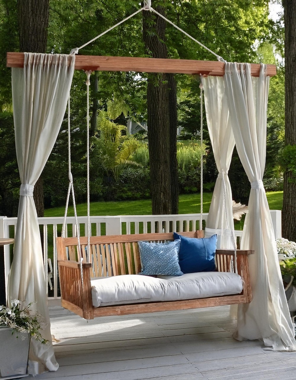 Canopy Swing with Curtains