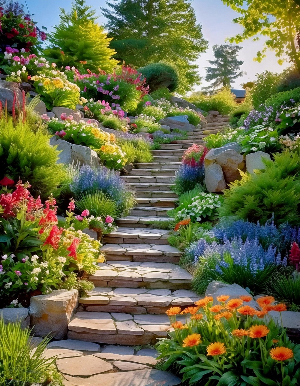 Landscaped Steps