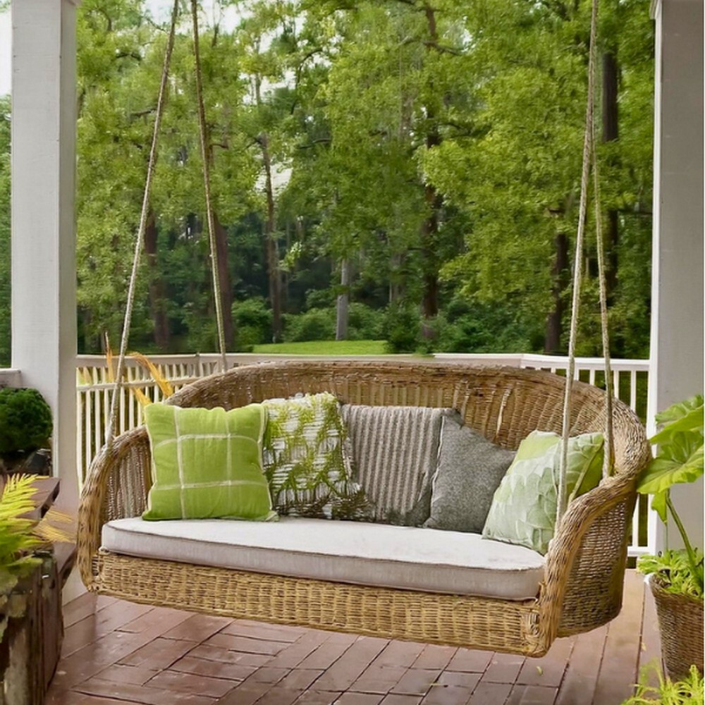 Wicker Porch Swing