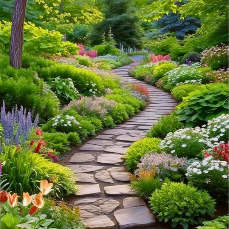 Winding Pebble Path