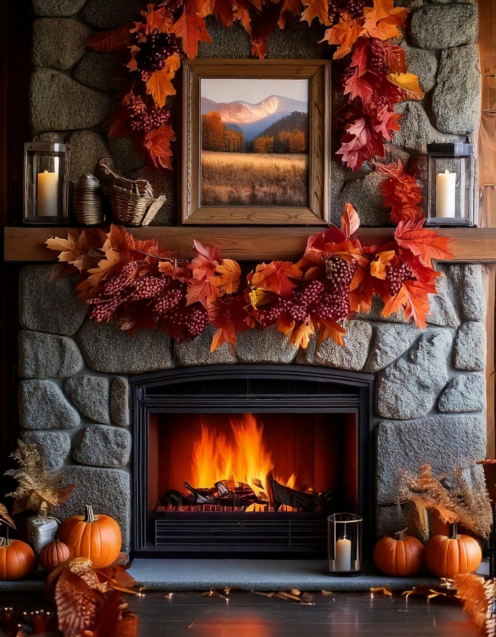 Autumn Mantel Decor Inspiration