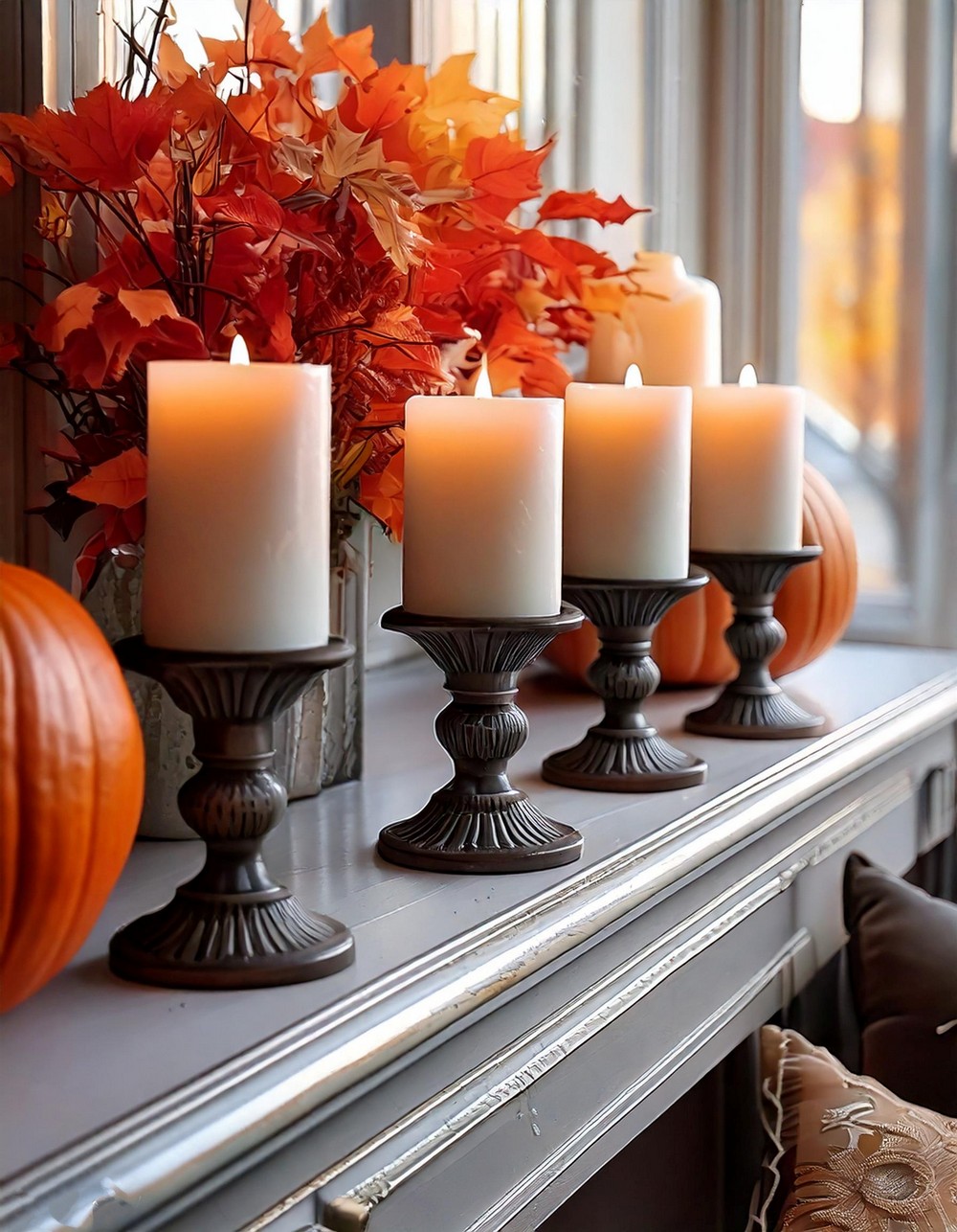 Elegant Fall Candle Holder Decor