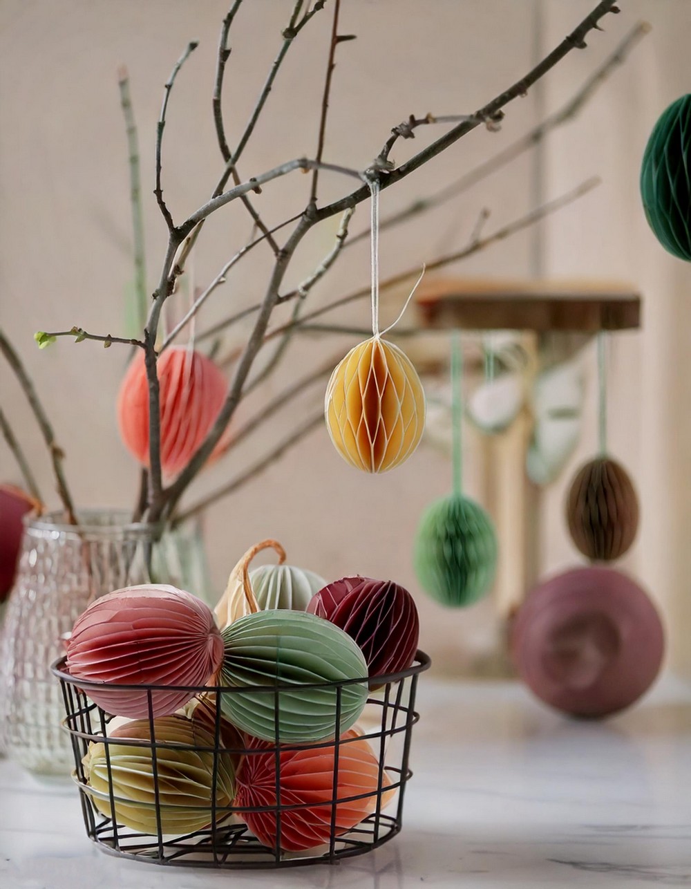 Honeycomb Easter Eggs