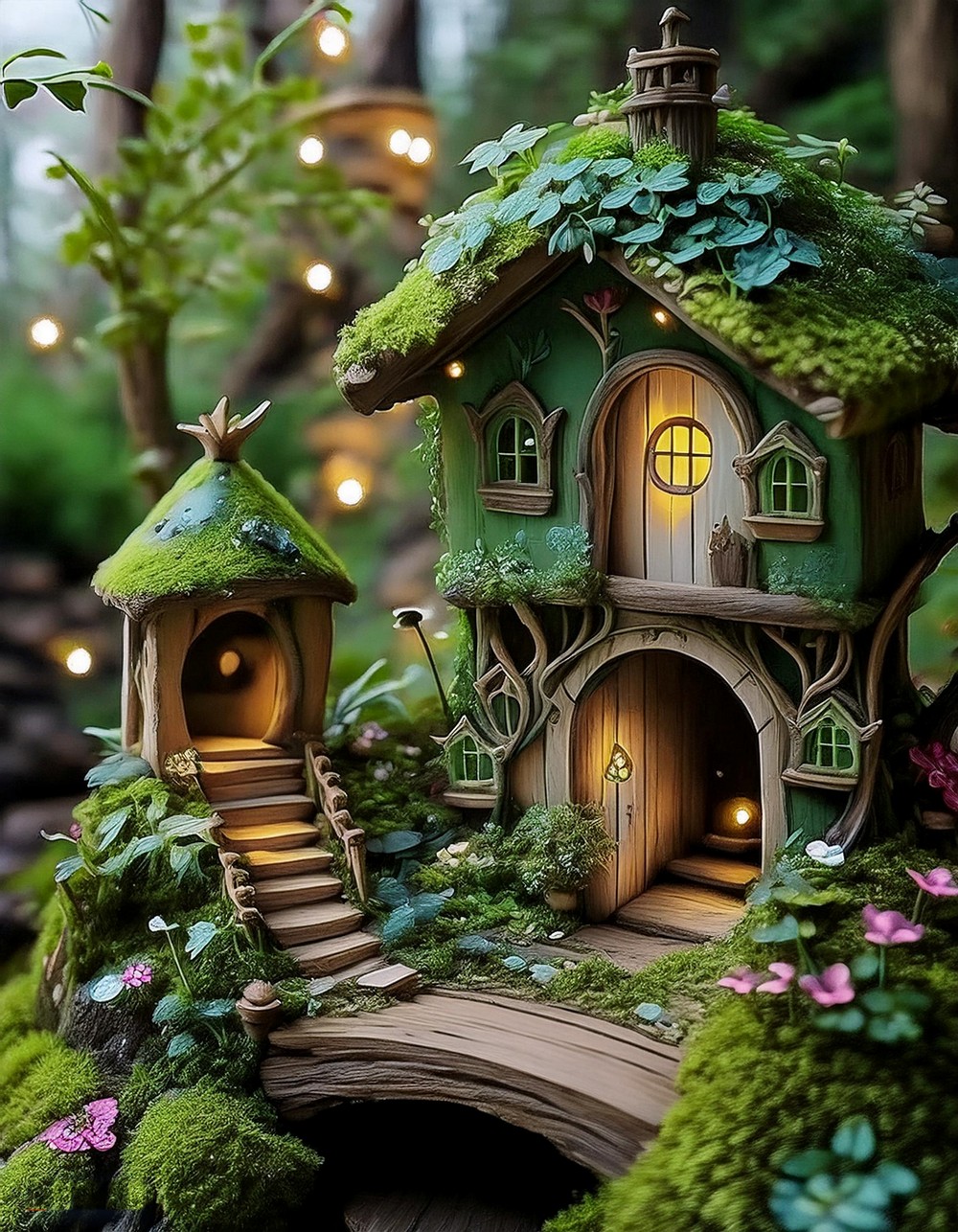Moss-Covered Fairy Garden