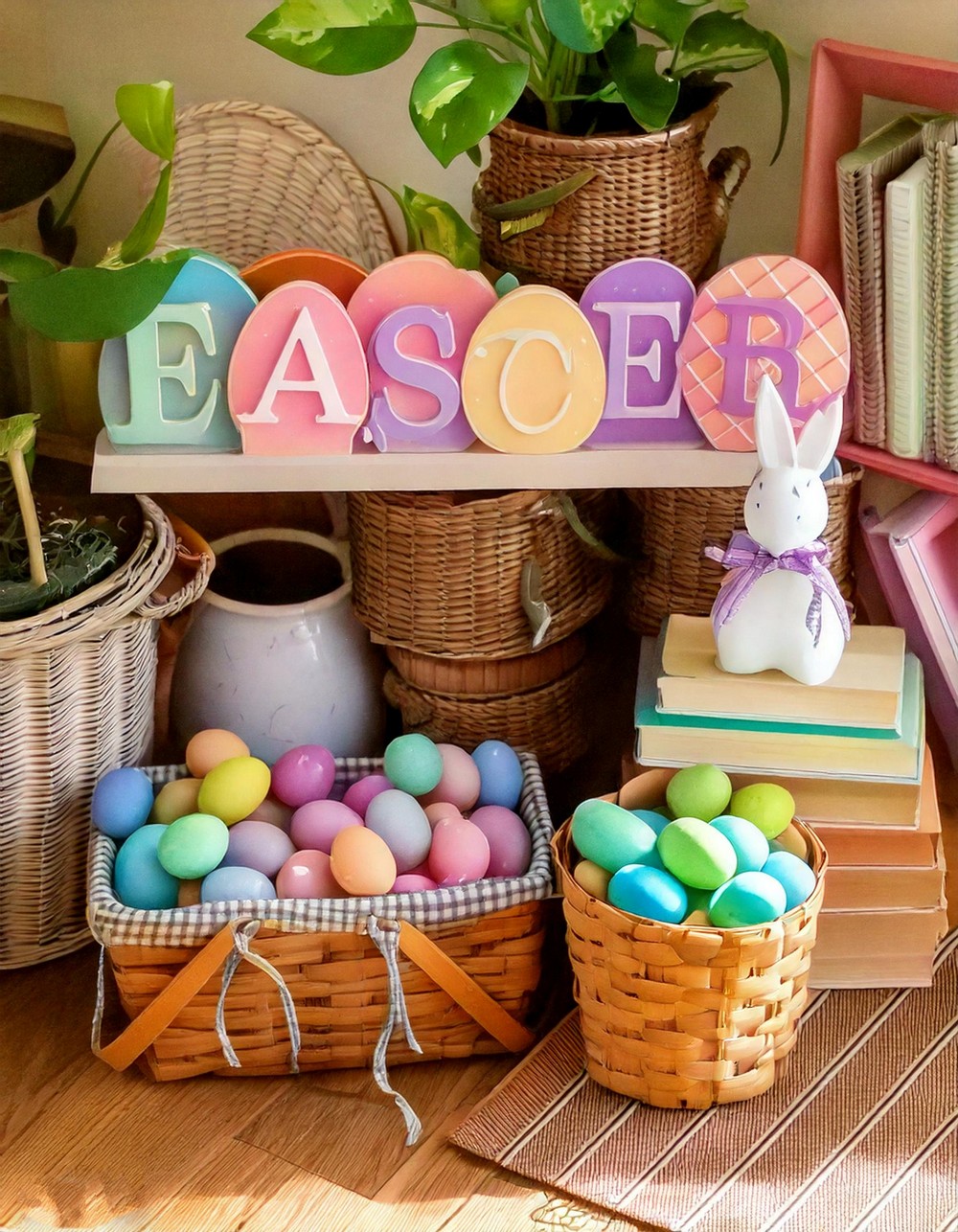 Place Easter Egg Baskets On Display