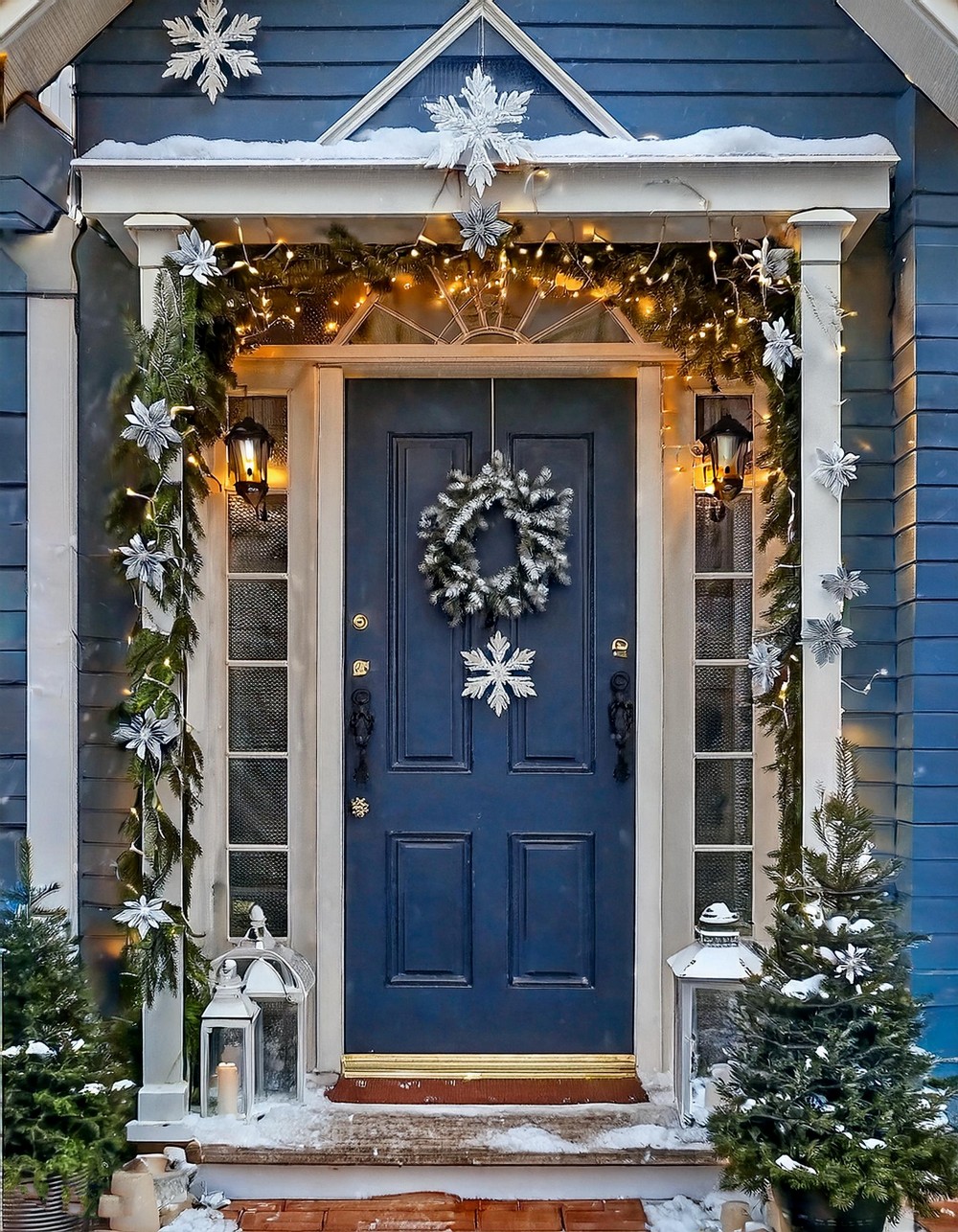 Snowflake-Themed Winter Wonderland Porch