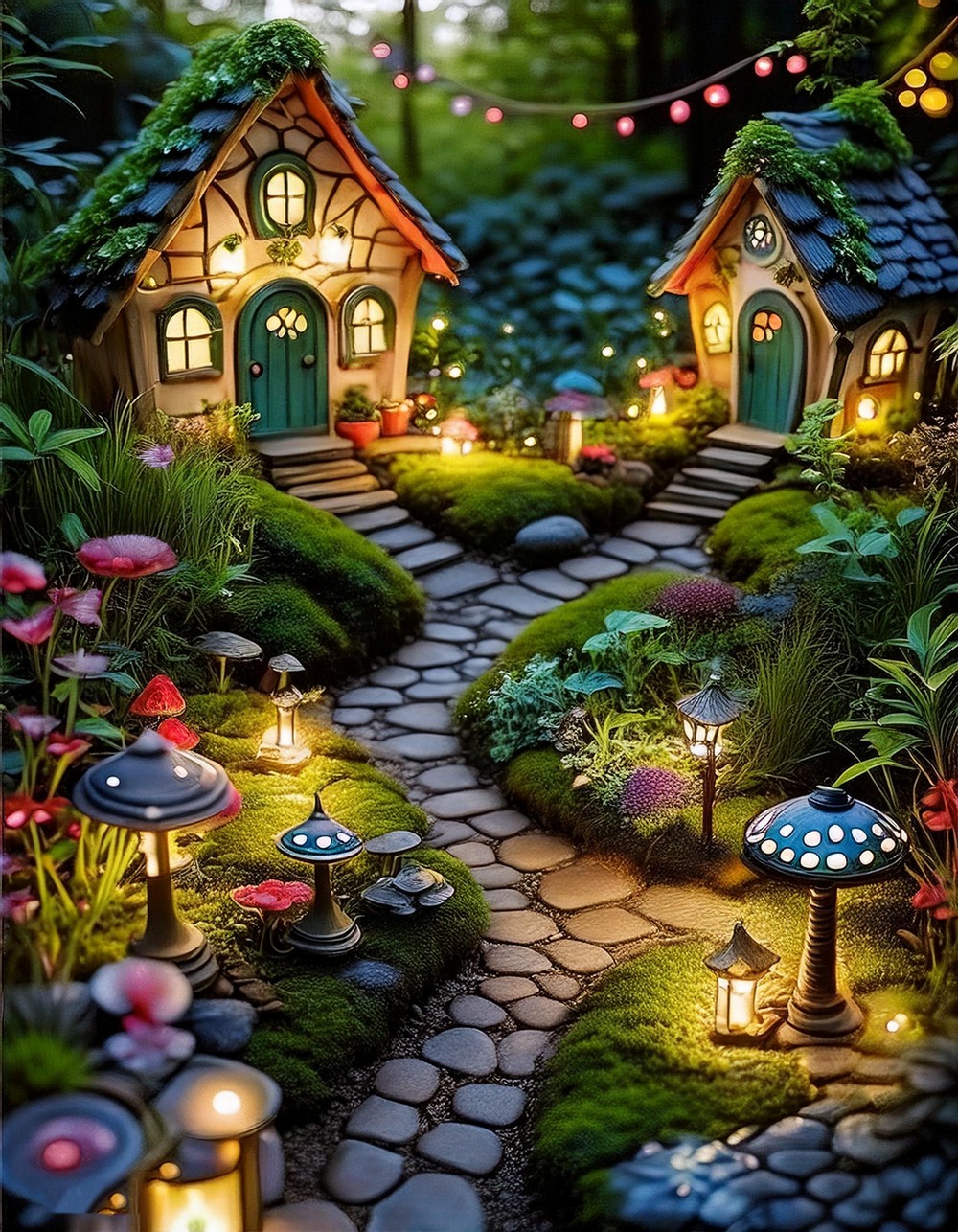 Solar-Powered Fairy Lights Fairy Garden