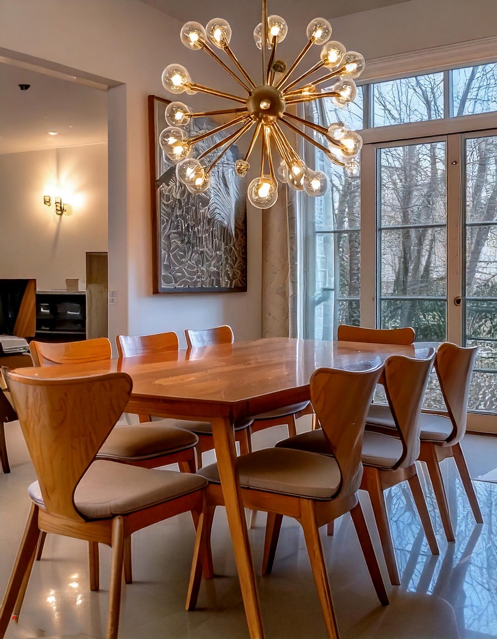 Sputnik Brass Dining Room Light