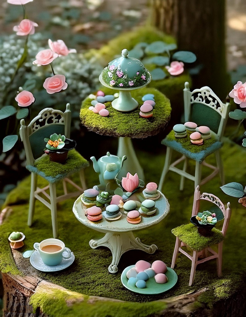 Tea Party Fairy Garden