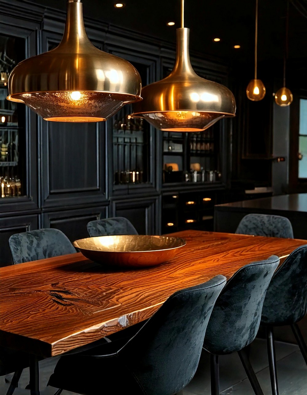 Velvet Dining Chairs With Brass