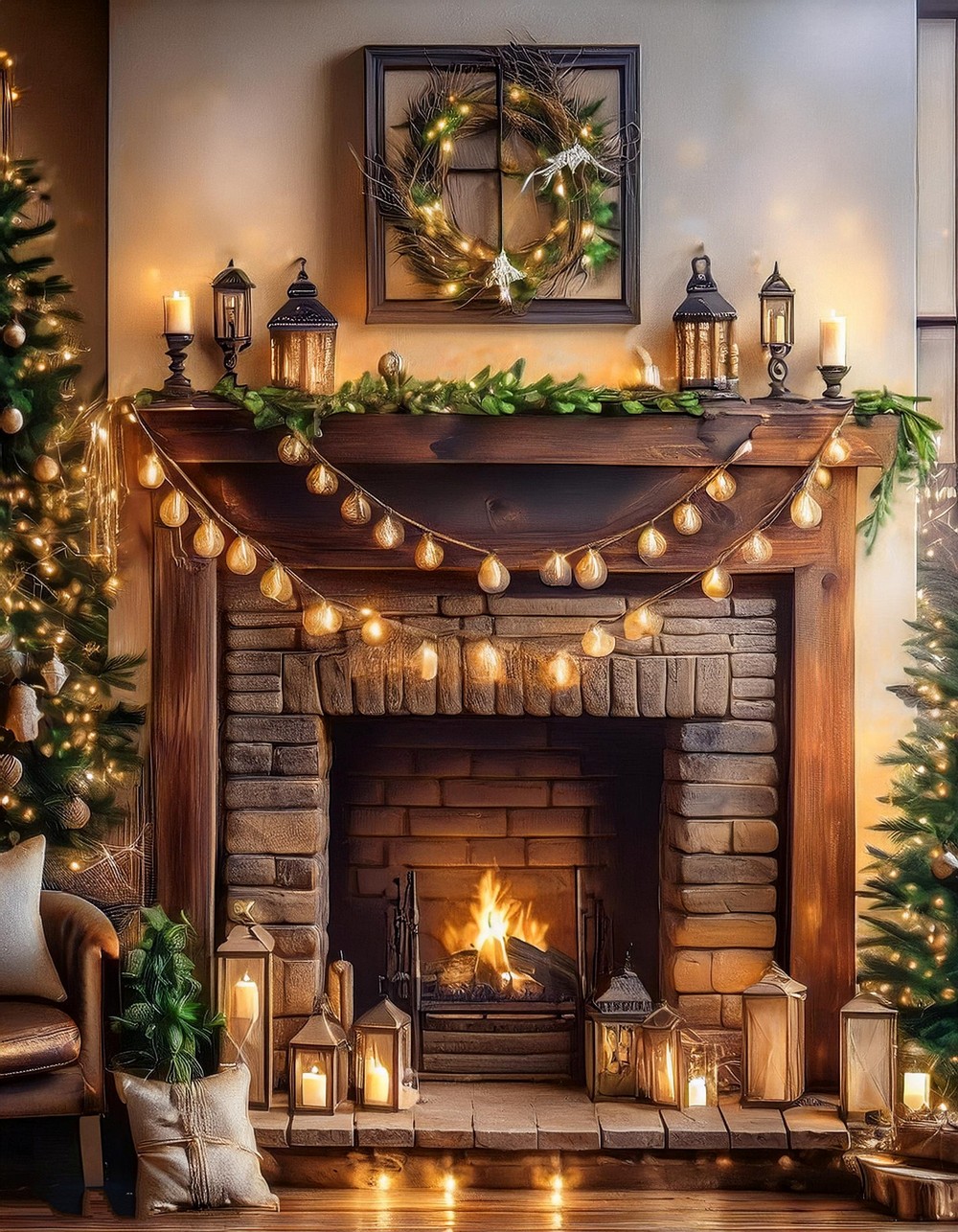 Vintage Ornaments and Twinkle Lights