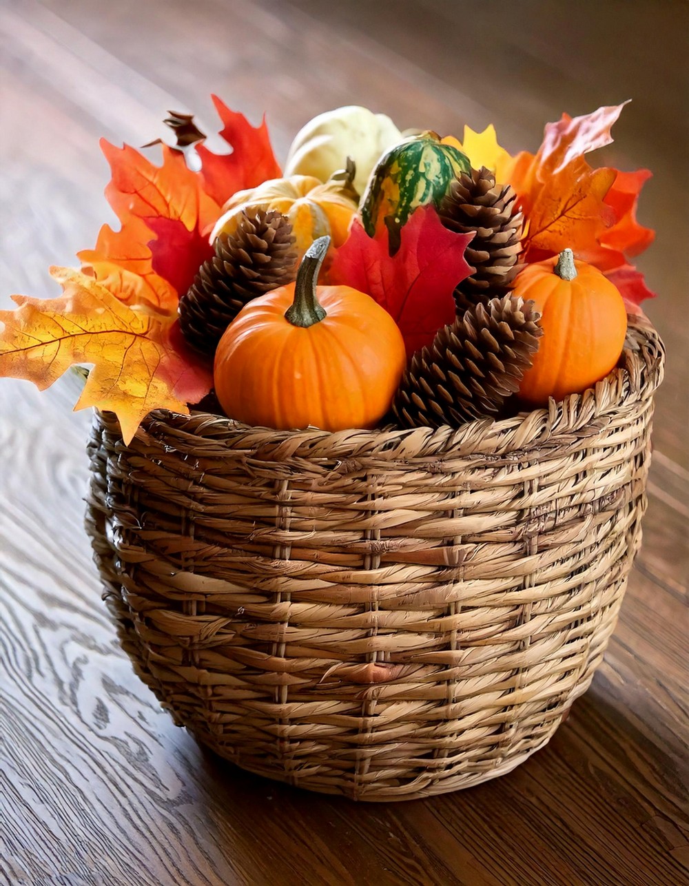 Woven Fall Basket Decor