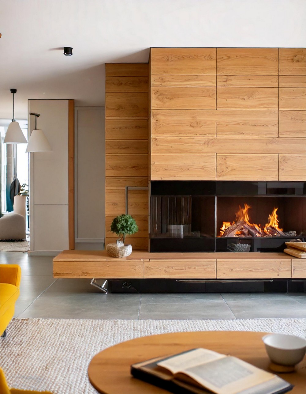 Sleek and Streamlined Mid-Century Modern Fireplace Inspirations