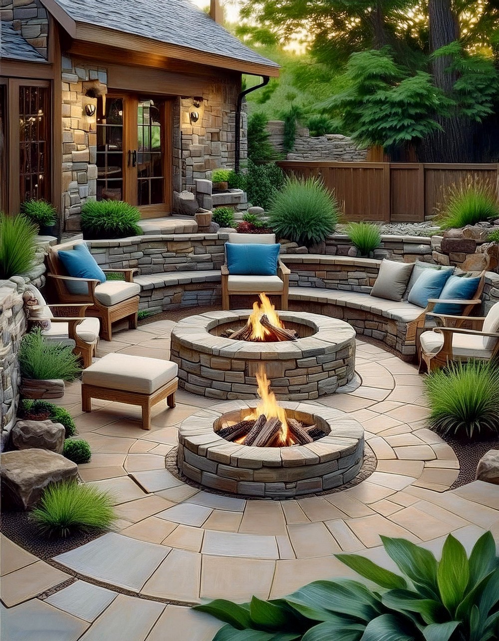 Add a Touch of Rustic Charm with Stone Fire Pits