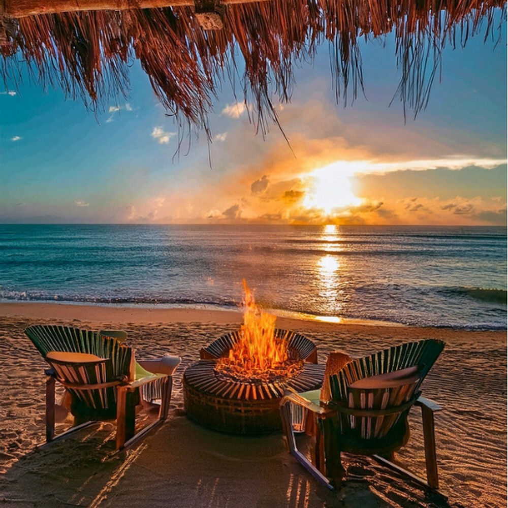Beachfront Oasis Sand & Fire