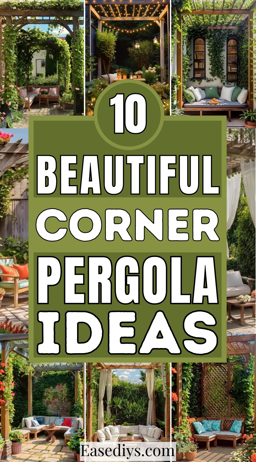 Beautiful Corner Pergola Ideas