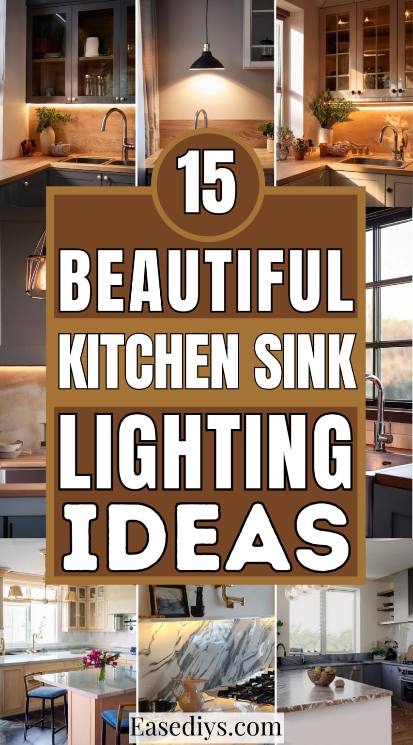 15 Best Kitchen Sink Lighting Ideas To Lit Up - Ease DIYs
