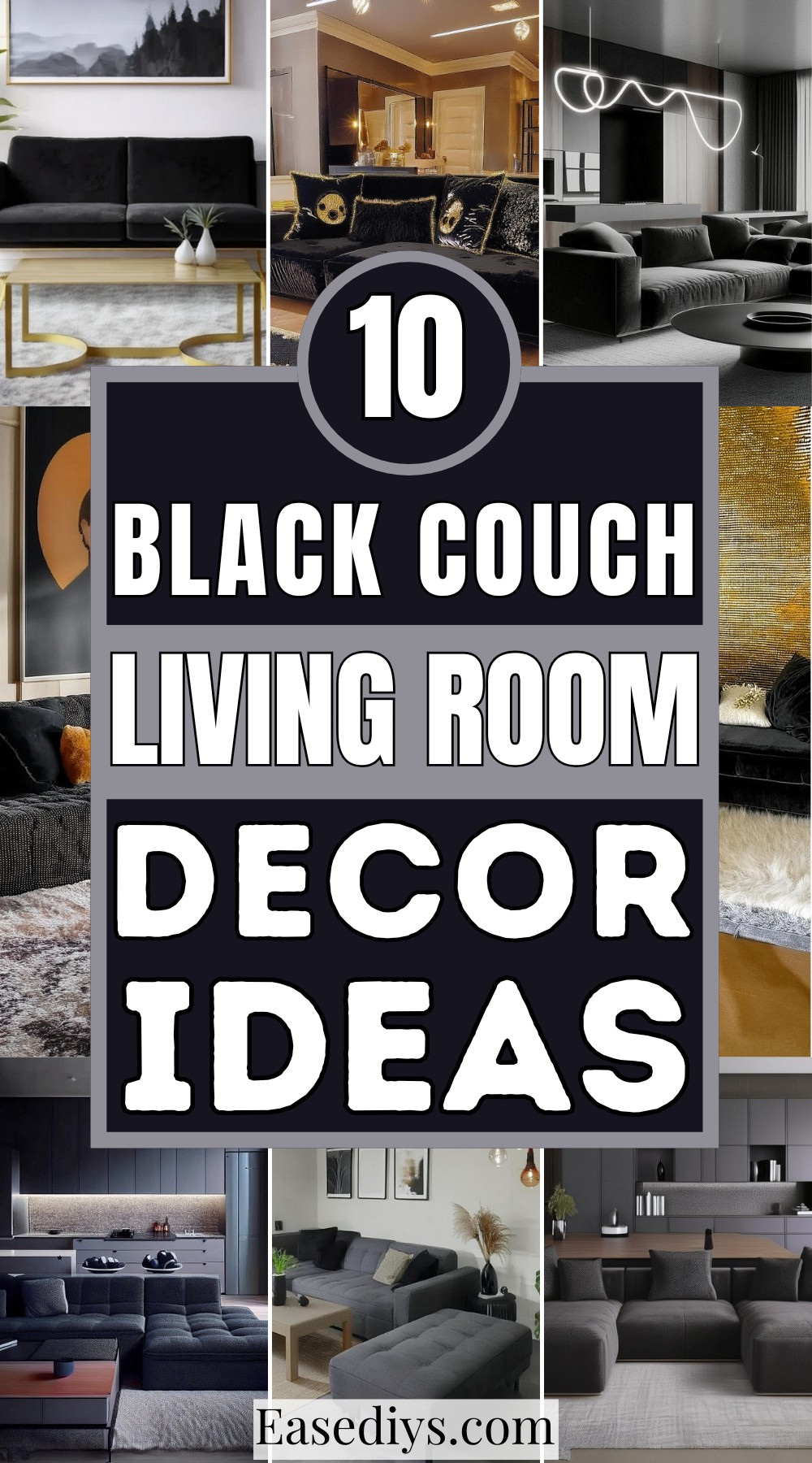 Black Couch Living Room Decor Ideas