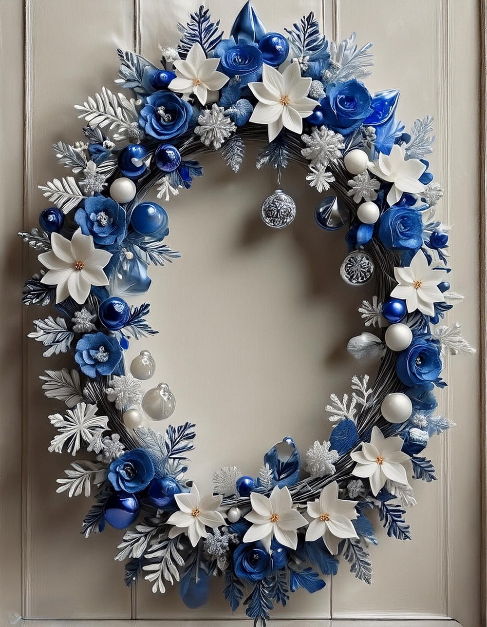 Blue and White Porcelain Wreath