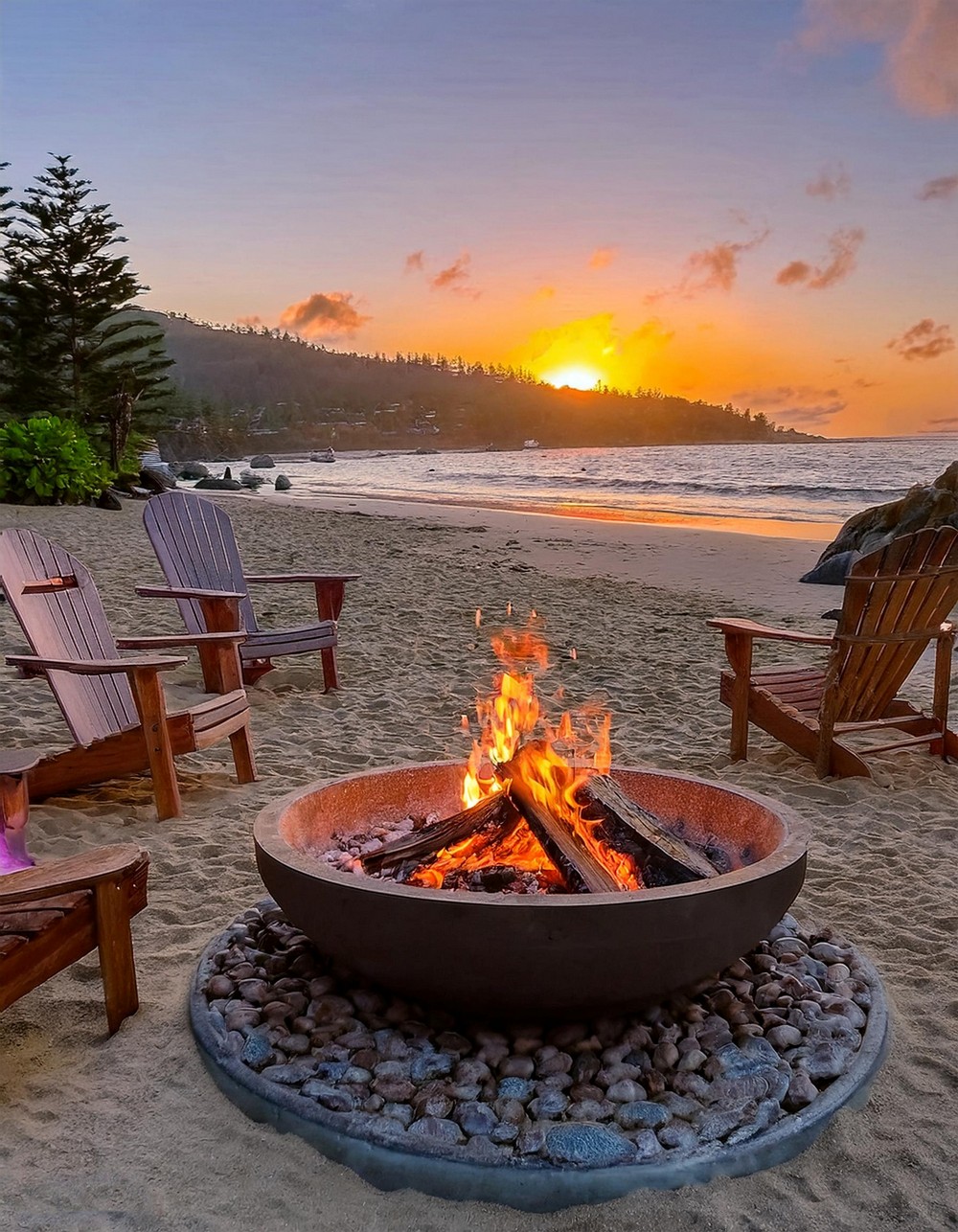 Bring the Beach Home with Sand Fire Pits