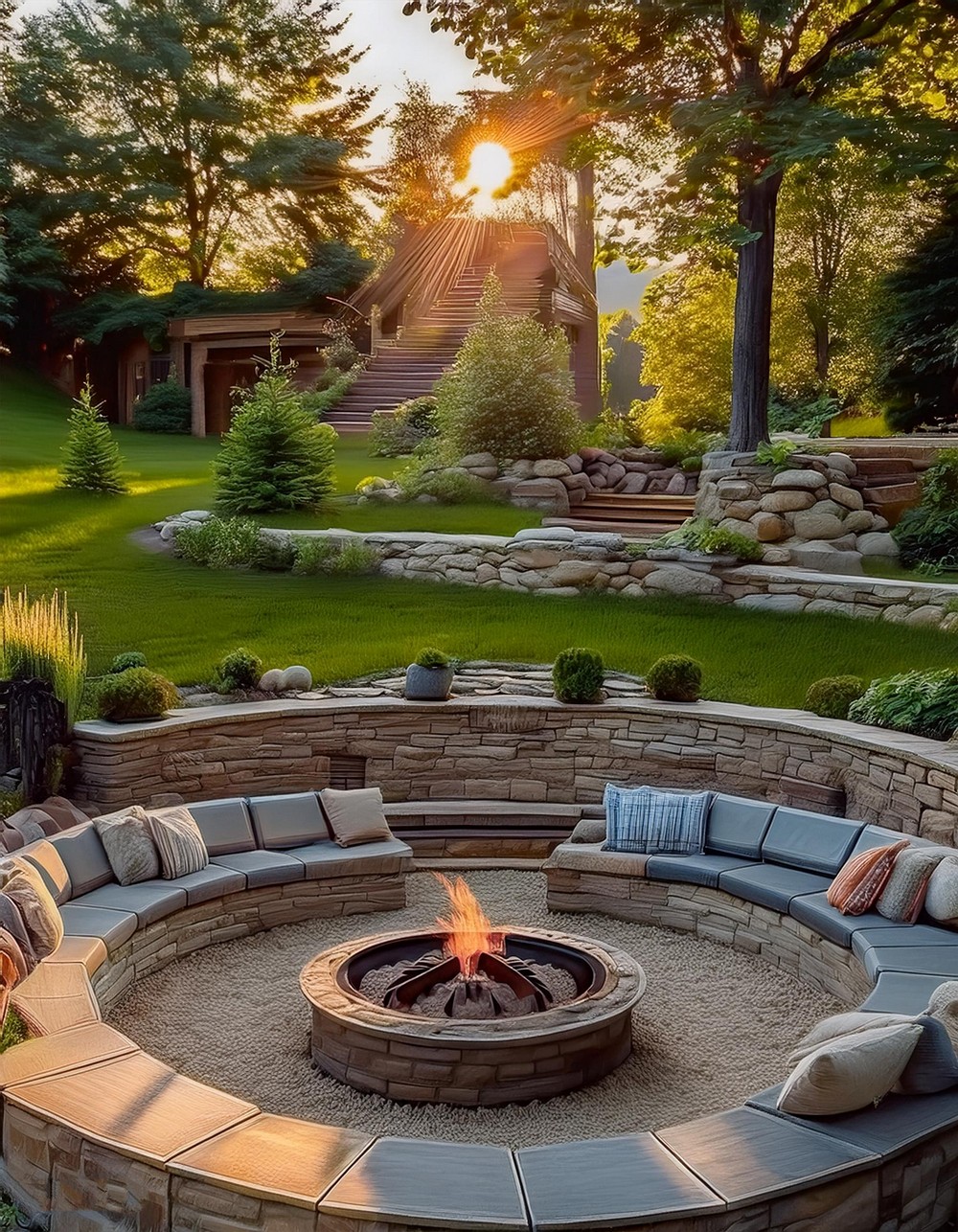 Build a Sunken Fire Pit Lounge