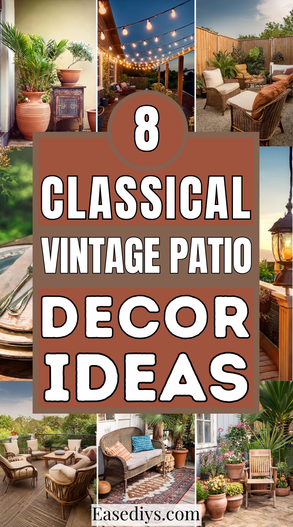 Classical Vintage Patio Decor Ideas