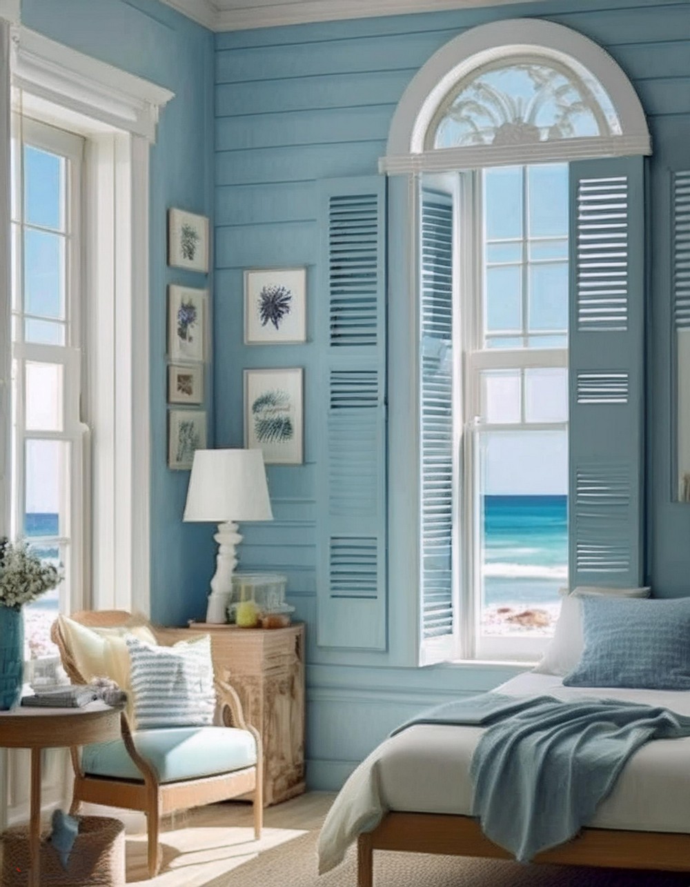 Coastal Shutters with a Beachy Vibe