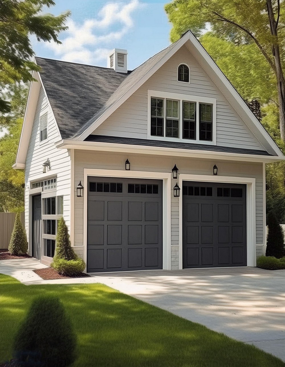 Colonial-Style Garage