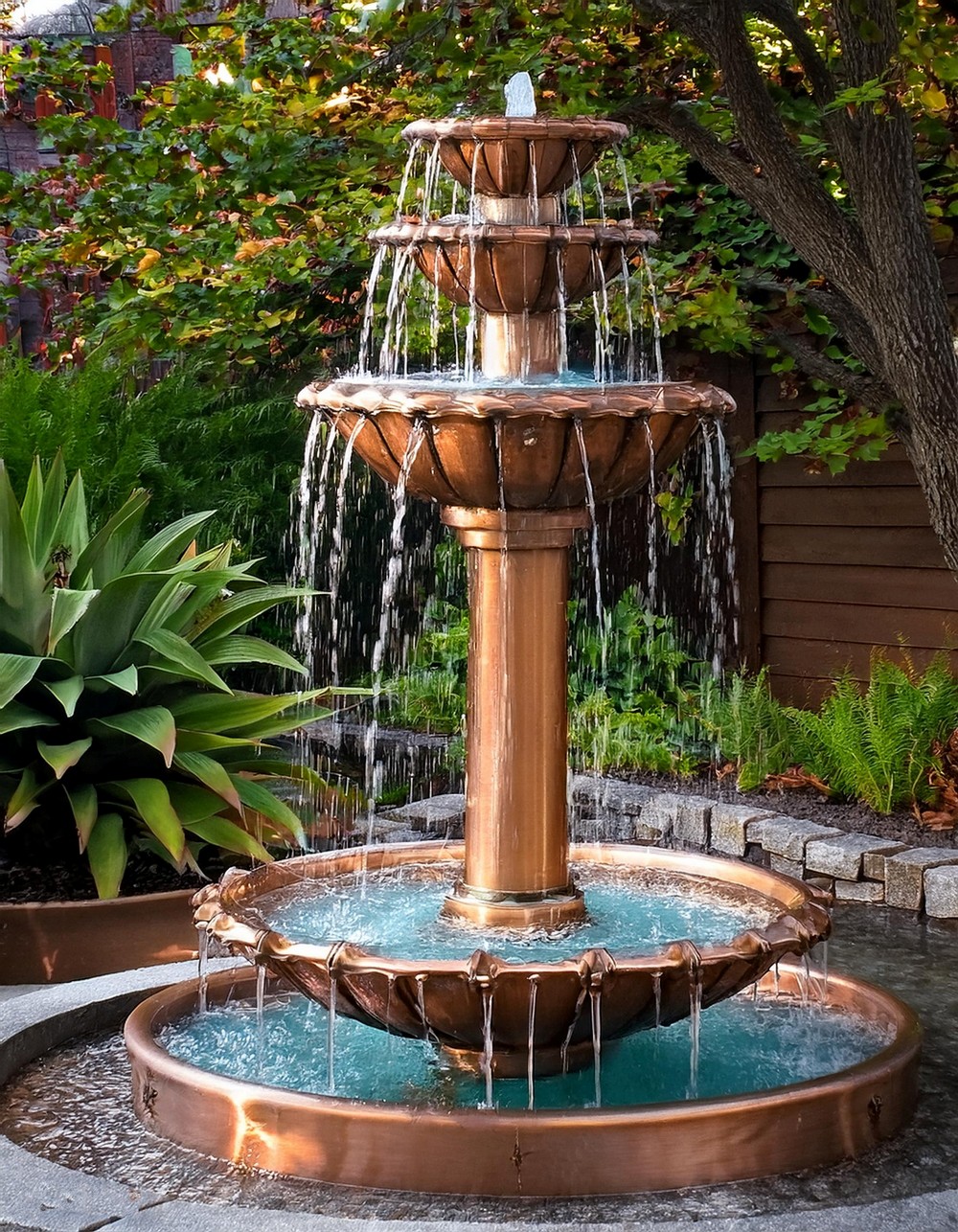 Copper and Glass Fountain