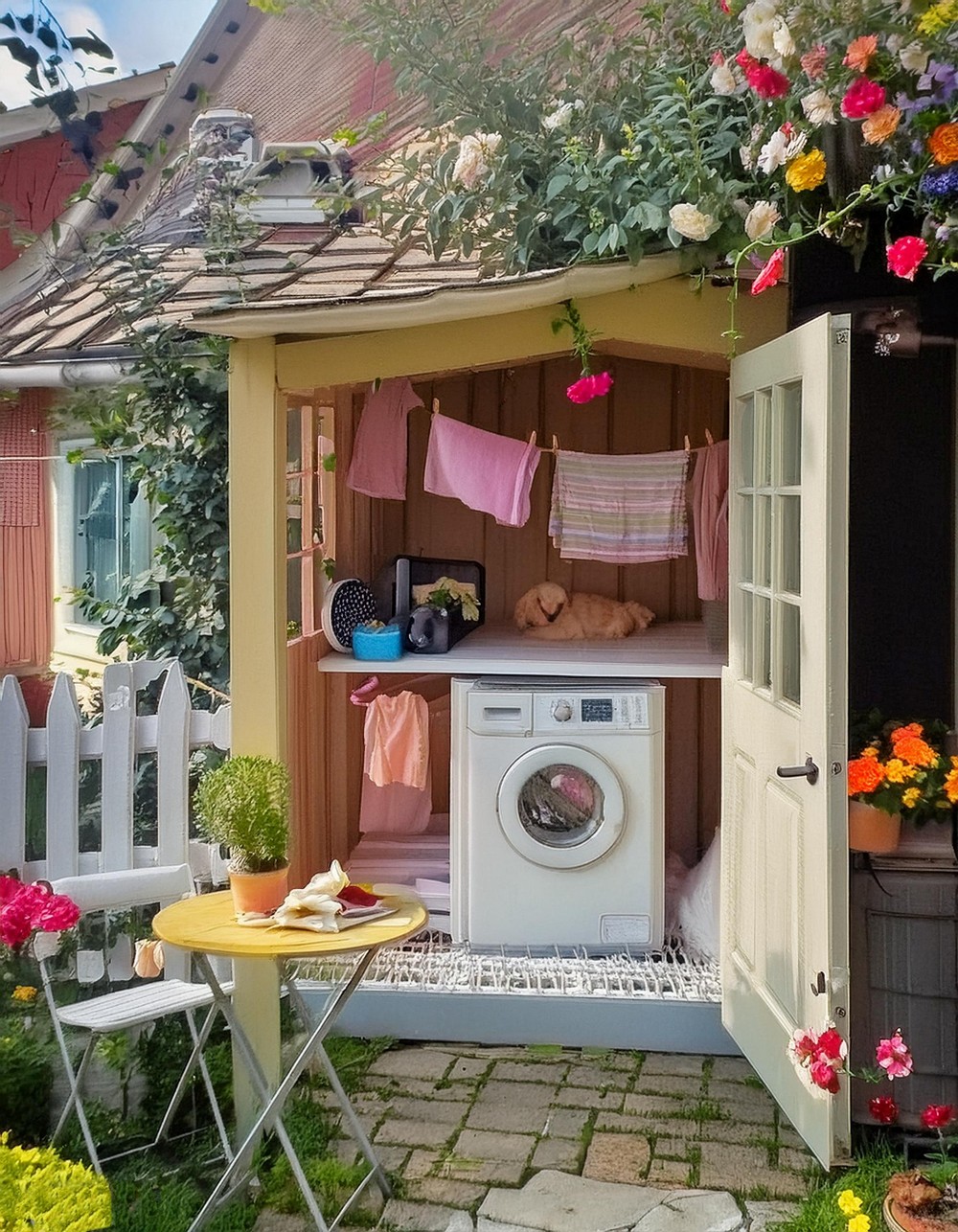 Cozy Cottage Laundry Corner