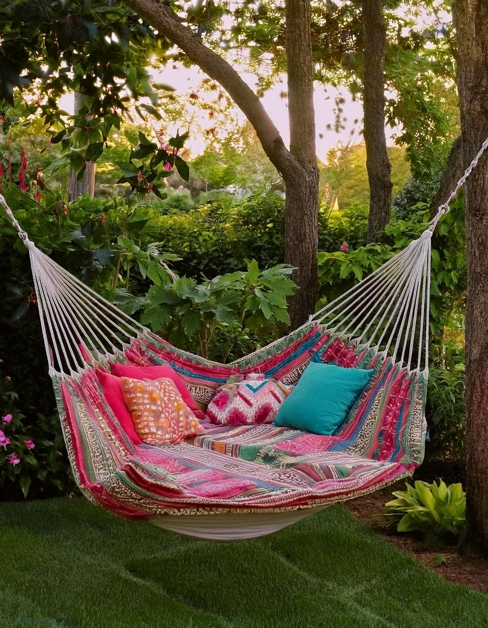 DIY Hammock with Repurposed Fabric