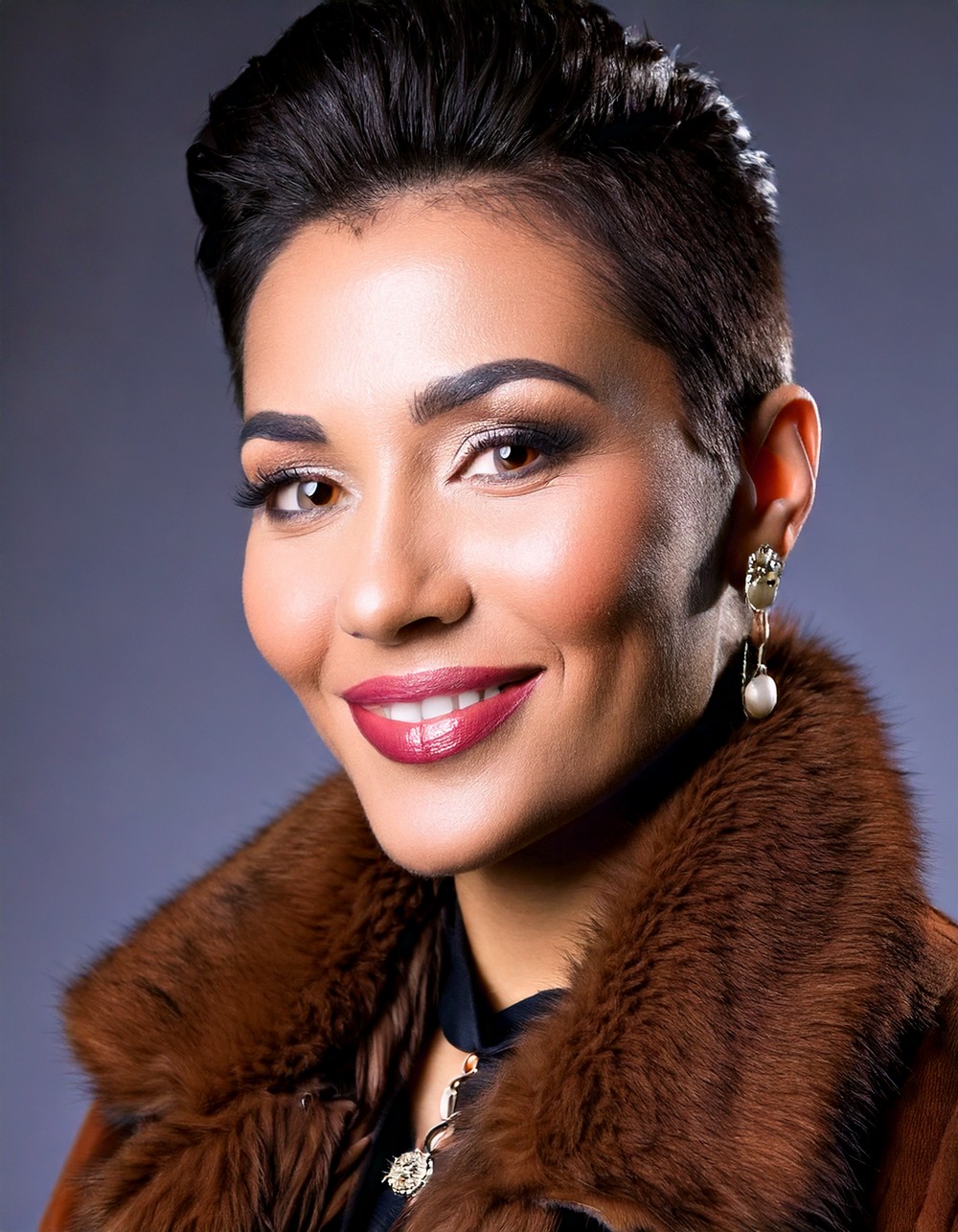 Deep Mocha Tapered Pixie