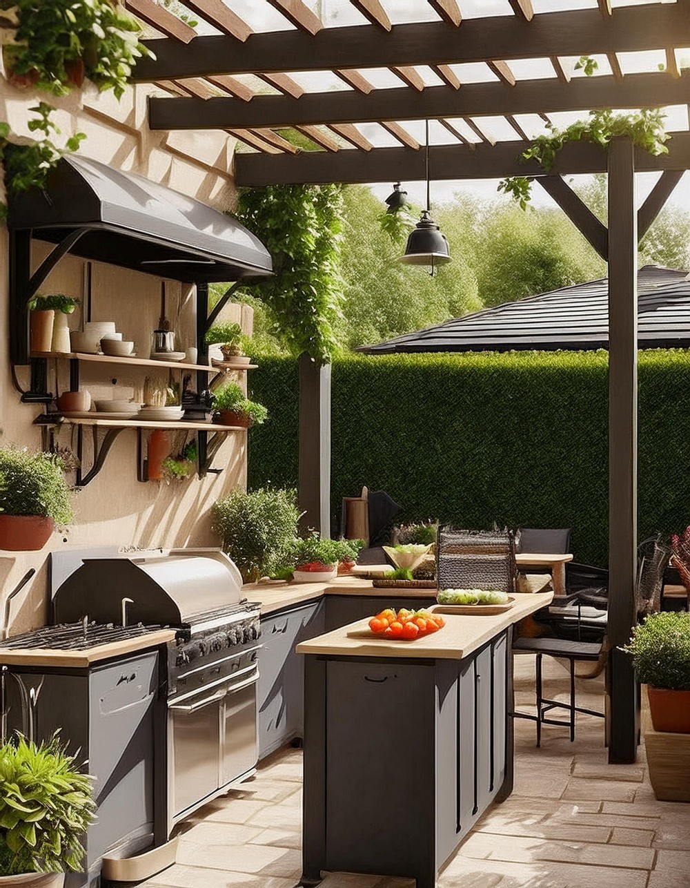 Design an Outdoor Kitchen for Cooking Under the Sun