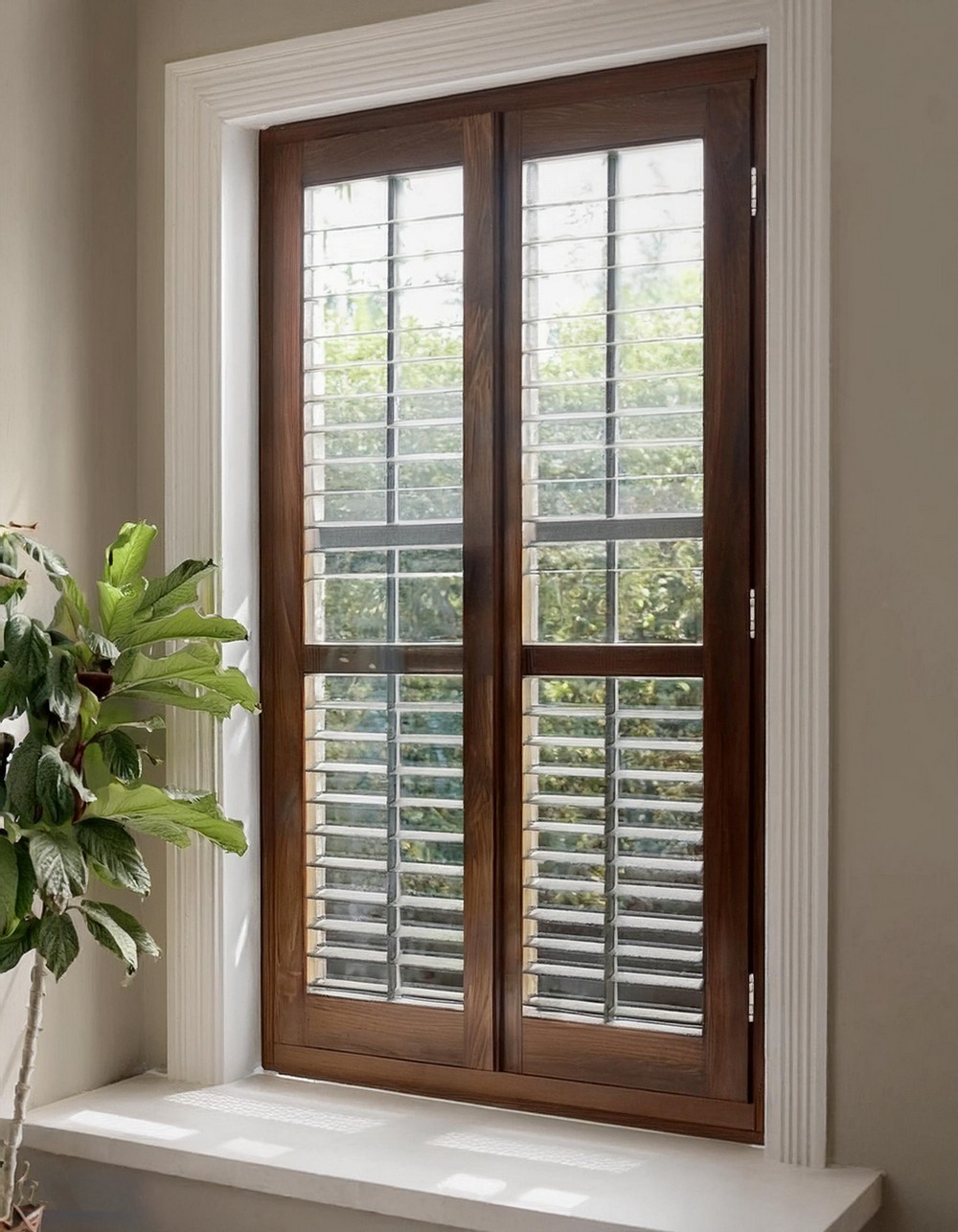 Faux Wood Shutters on a Budget