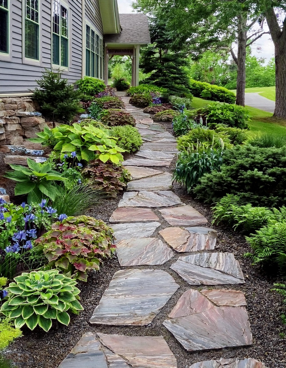 Flagstone Path with Irregular Joints