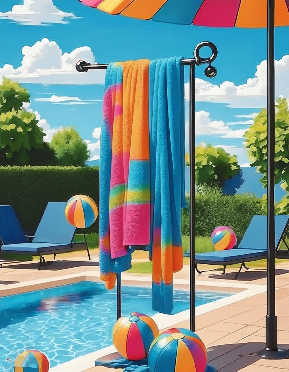 Freestanding Towel Racks with Umbrella Stands