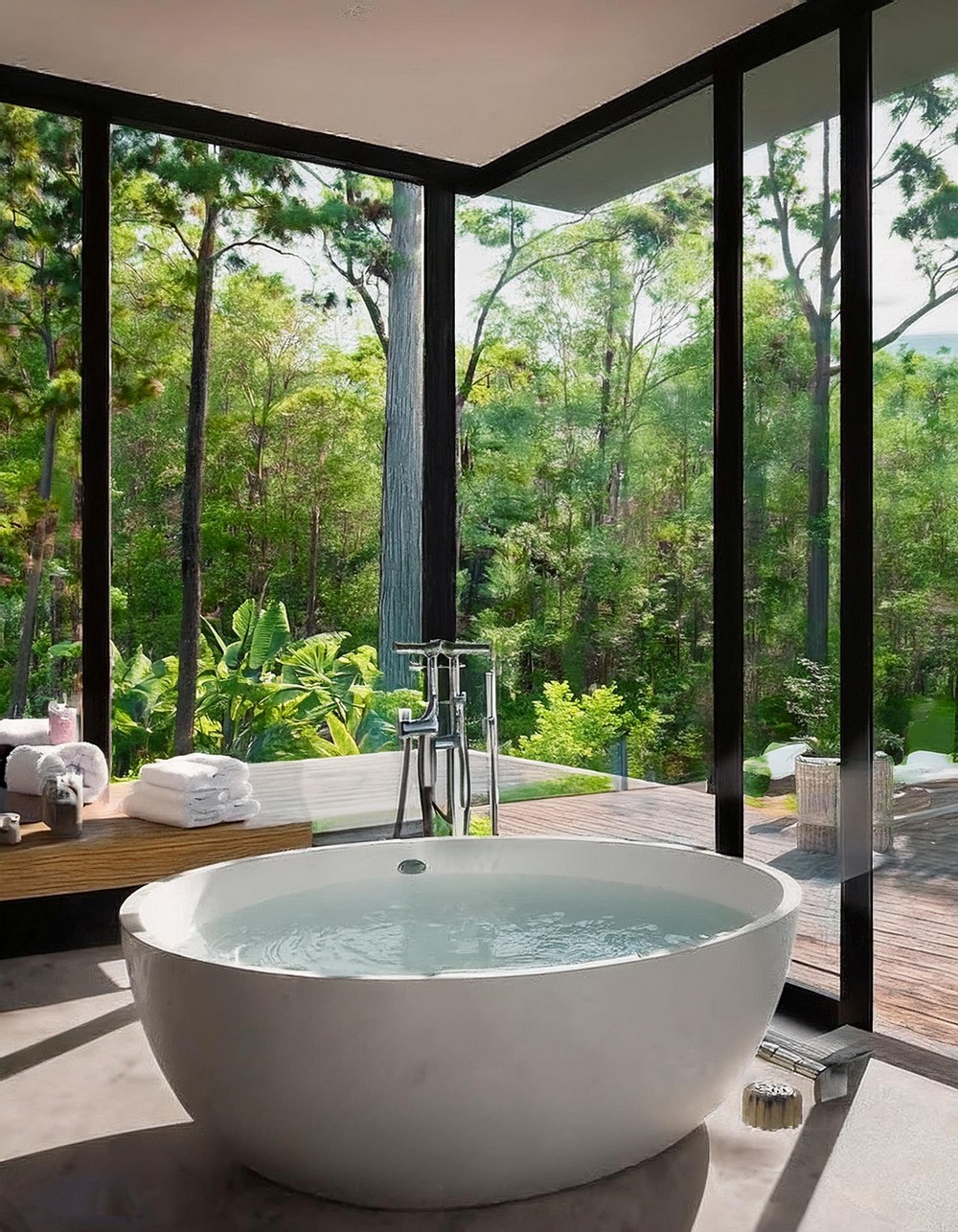 Freestanding Tub with a View