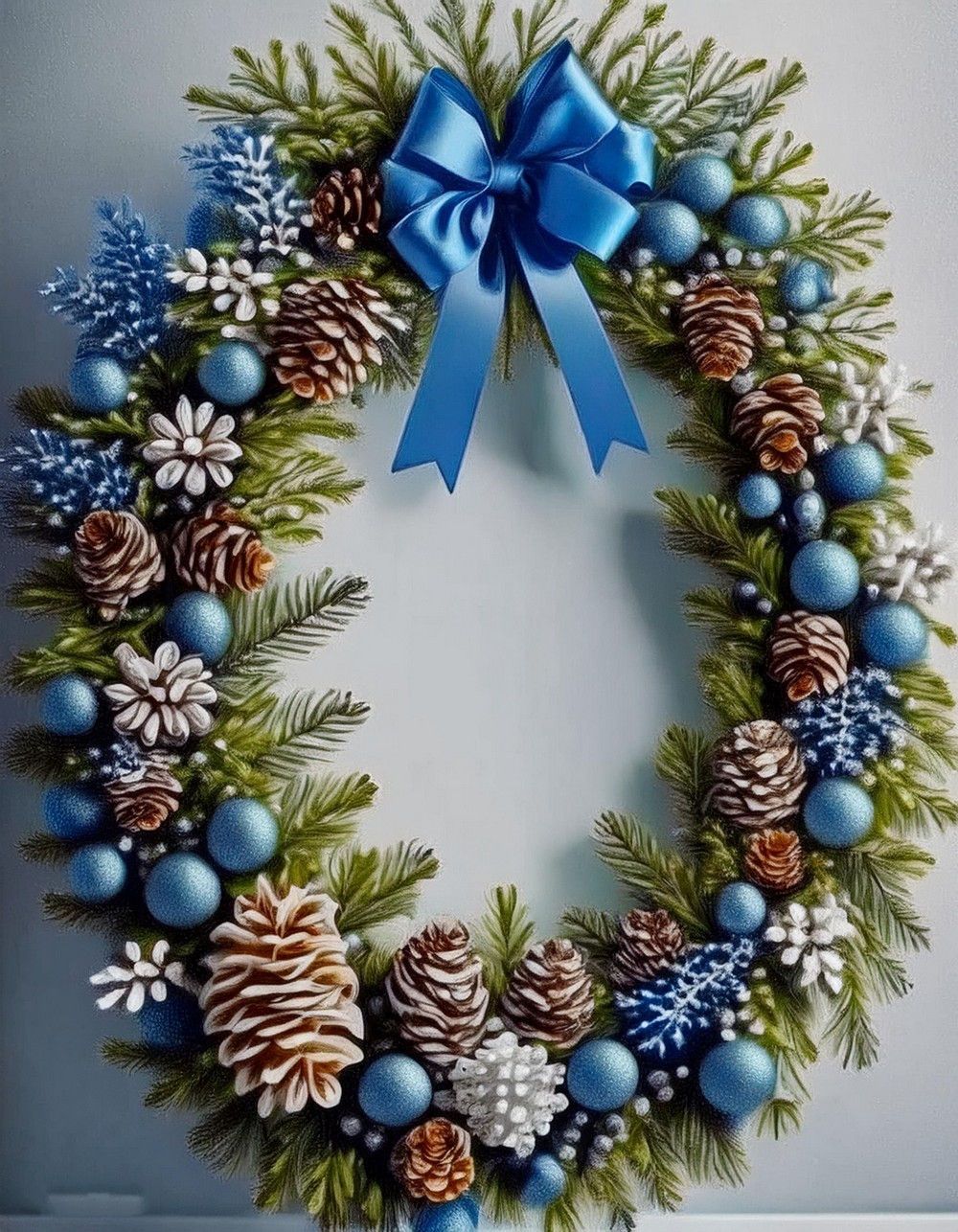 Frosty Pinecone Wreath