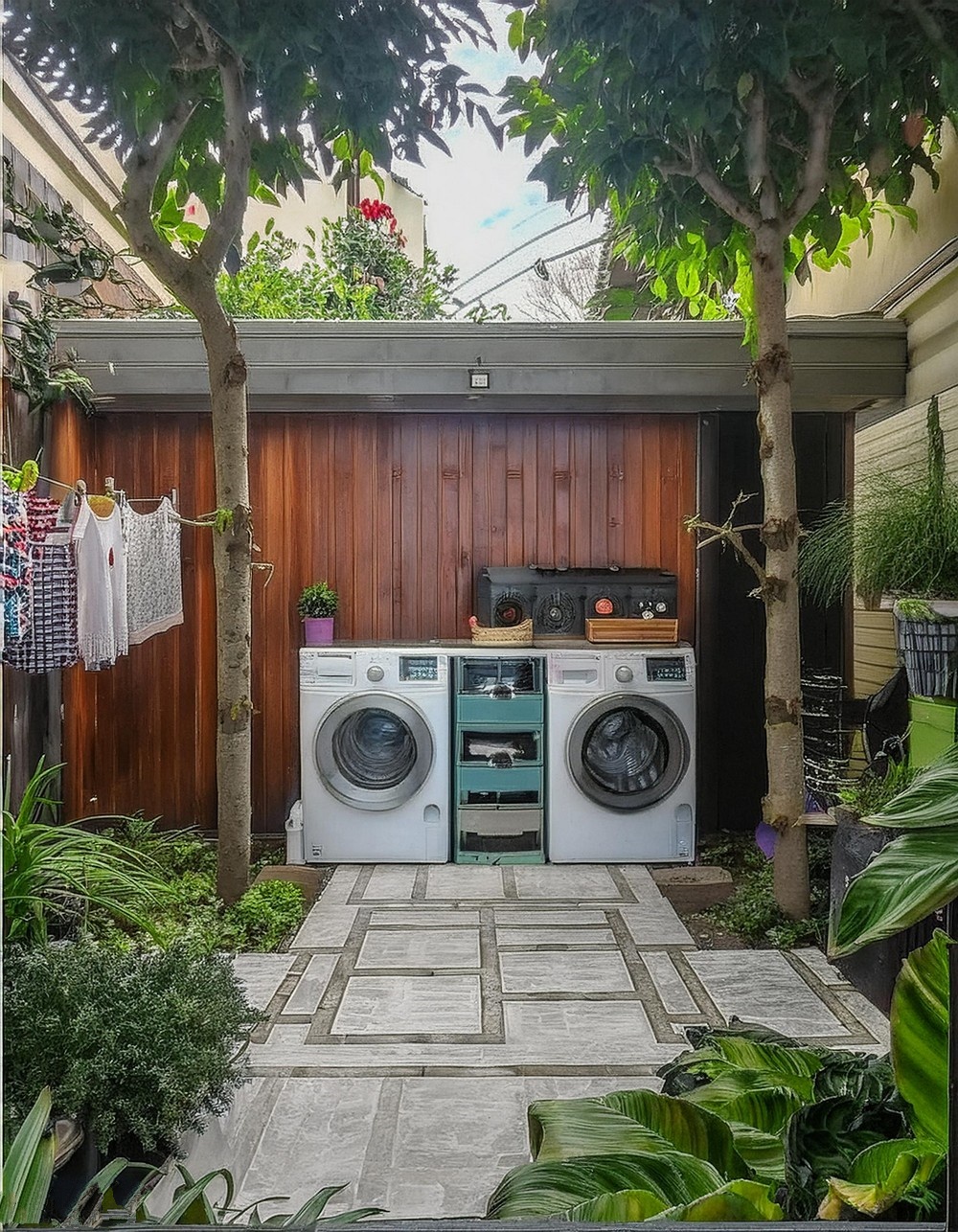 Garden Oasis Laundry Spot