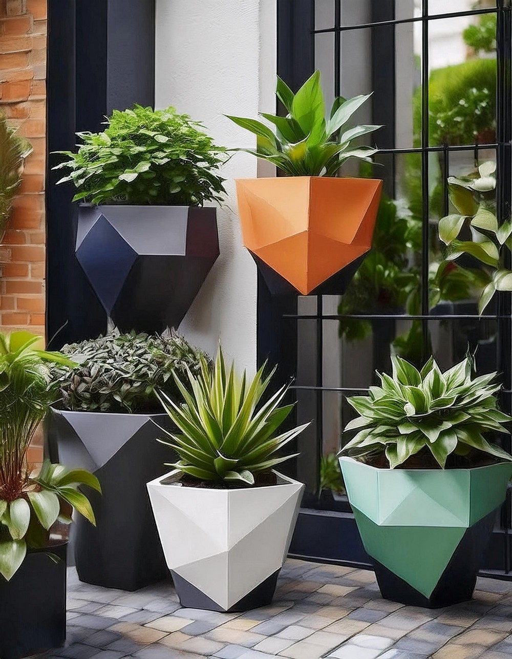 Geometric-Shaped Planters
