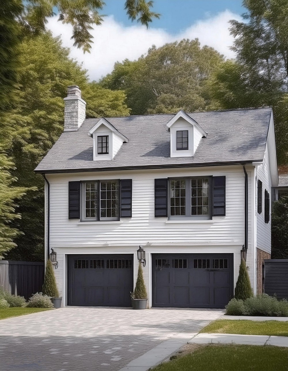 Georgian-Style Garage