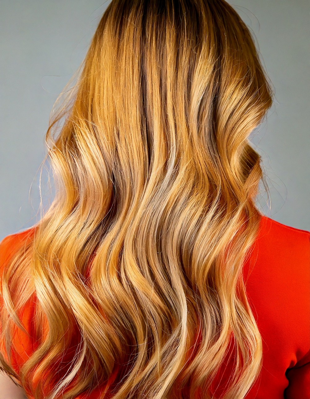 Golden Apricot Blonde Waves