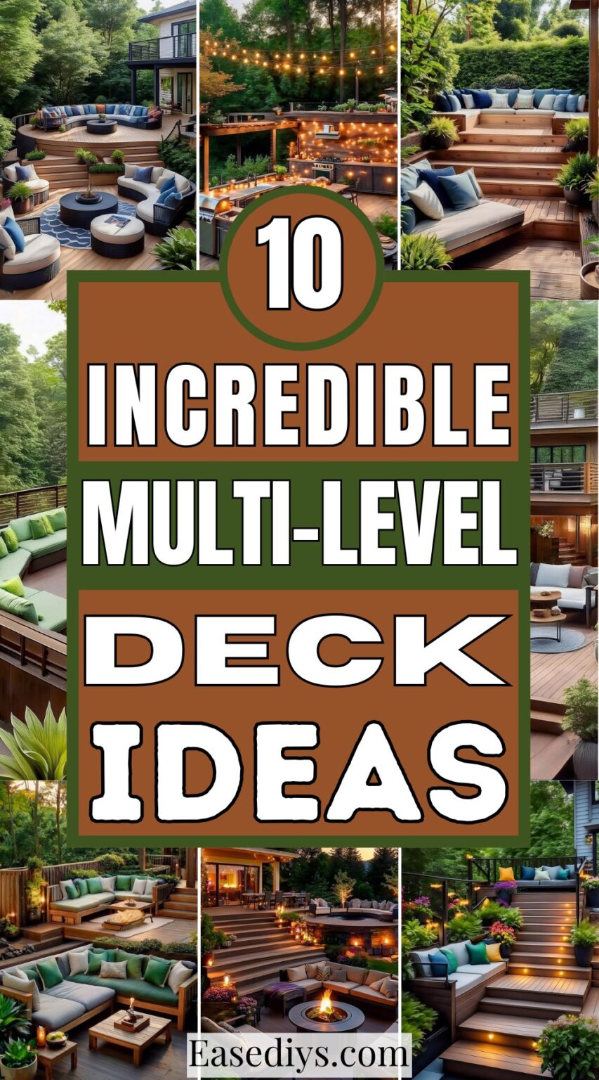 10 Unique & Incredible Multi-Level Deck Ideas - Ease DIYs