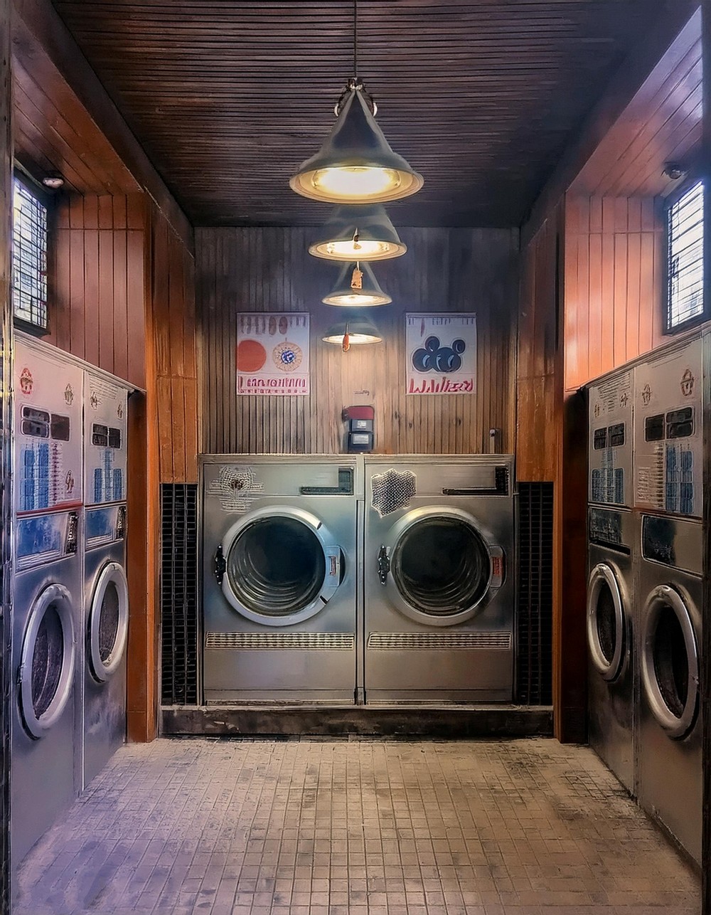 Industrial Style Laundry Room