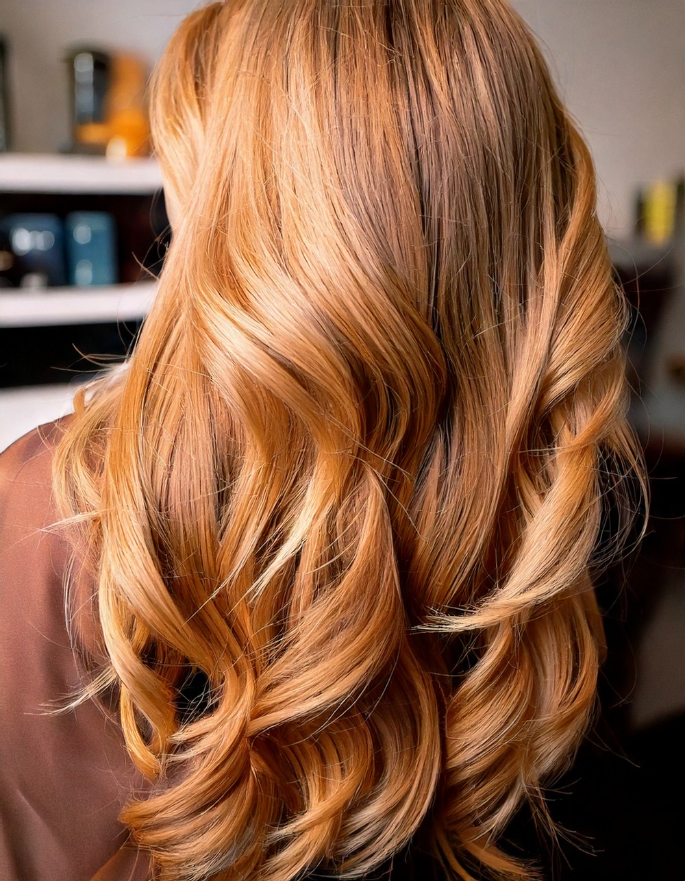 Long Warm Honey Blonde Layers