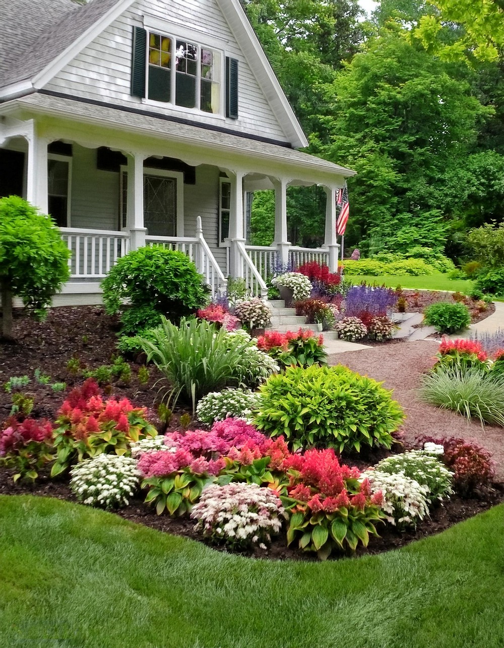 Lush Perennial Garden